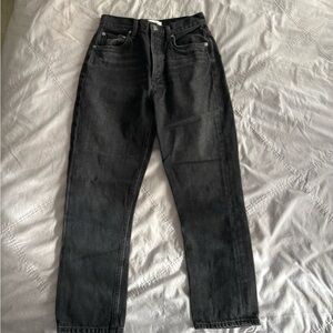 Agolde Black Straight Leg Jeans